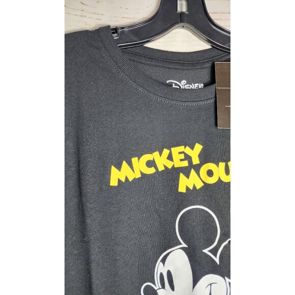 Disney Large Mickey Mouse Graphic Crew Neck Cotton/Polyester Black T Shirt - Picture 8 of 10